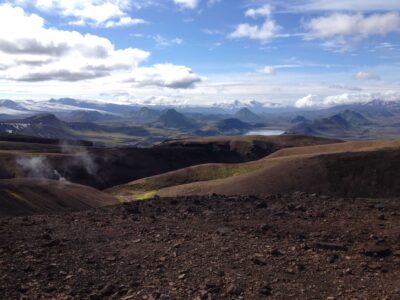 in the Summer of 2016, i set the bicycle aside, put on a backpack, and spent three weeks hiking (and hitchhiking) in the Faroe Islands and Iceland --- this is the approach to Aflavatn towards the end of our second day on the Laugavegur trail (Iceland)