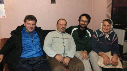 Zoran (a friend of Nenad's who spoke some English and joined us to help a bit with communication), Dušan and Snezana (Serbia, Fall '16)