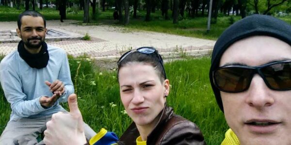 impromptu picnic at Kirov Park with Vitaly and his friend Ol’a (Tiraspol, Transnistria, May '17)