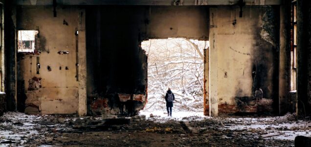 the ruins of an abandoned cement factory (Ukraine, December '18)