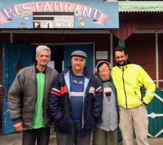 Marcel, Florin, Florina, and me (Romania, April '17)