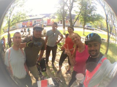 Volodymyr, Leonid, Sergey, Marija, and Darya, from the SvitZaOchi outdoor adventure club (Kiliya, Ukraine, May ’17)